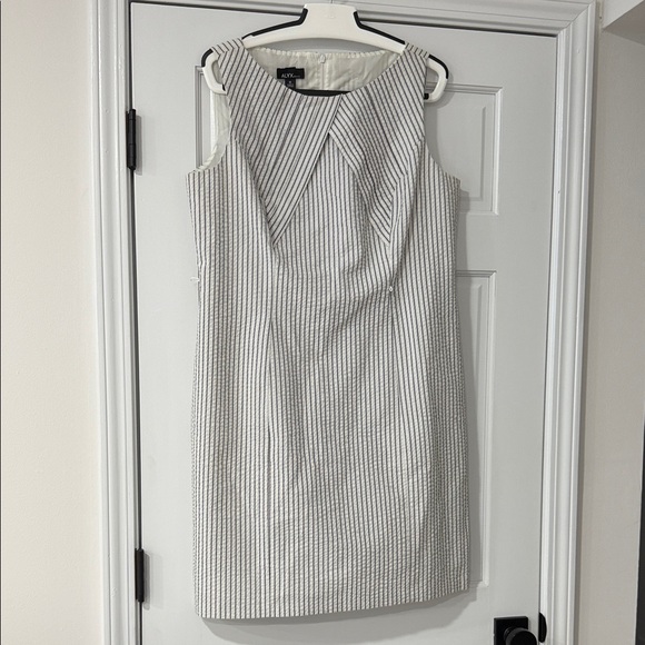 Alyx Dresses & Skirts - ALYX Gray and White Striped Mini Dress SIZE 16
